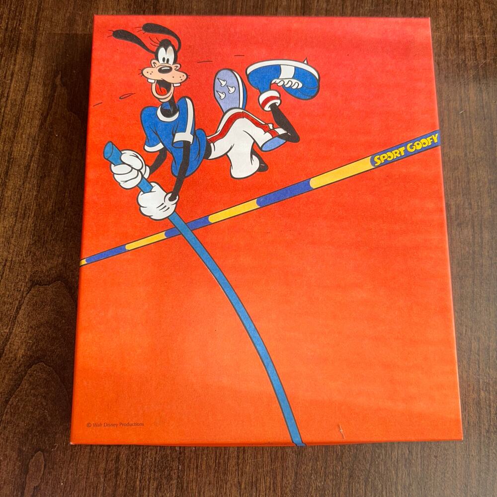Vintage Disney Stationery Set Goofy High Jump Sport